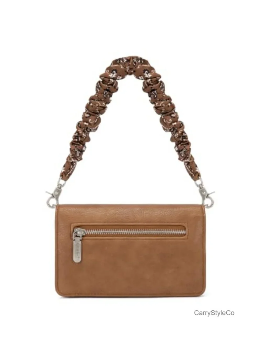 Convertible Crossbody Purse with Detachable Chain and Ruched Straps